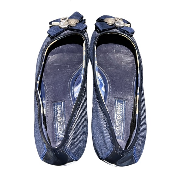 COACH Poppy Caper Navy Blue Ballet Flats - Picture 3 of 6